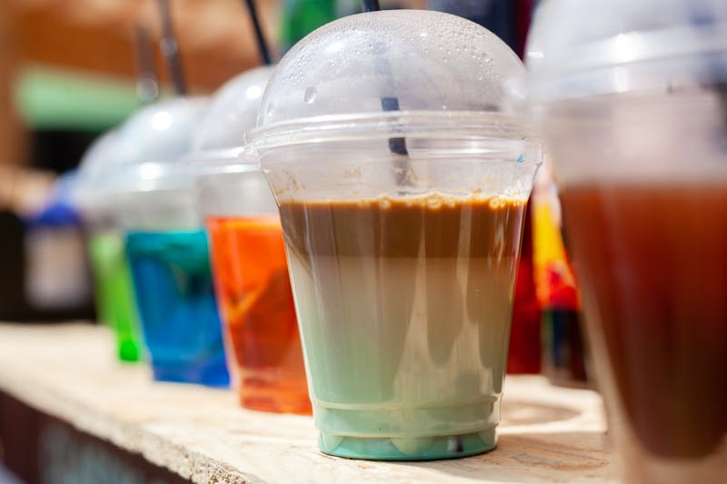 Fountain soda drinks at Dions